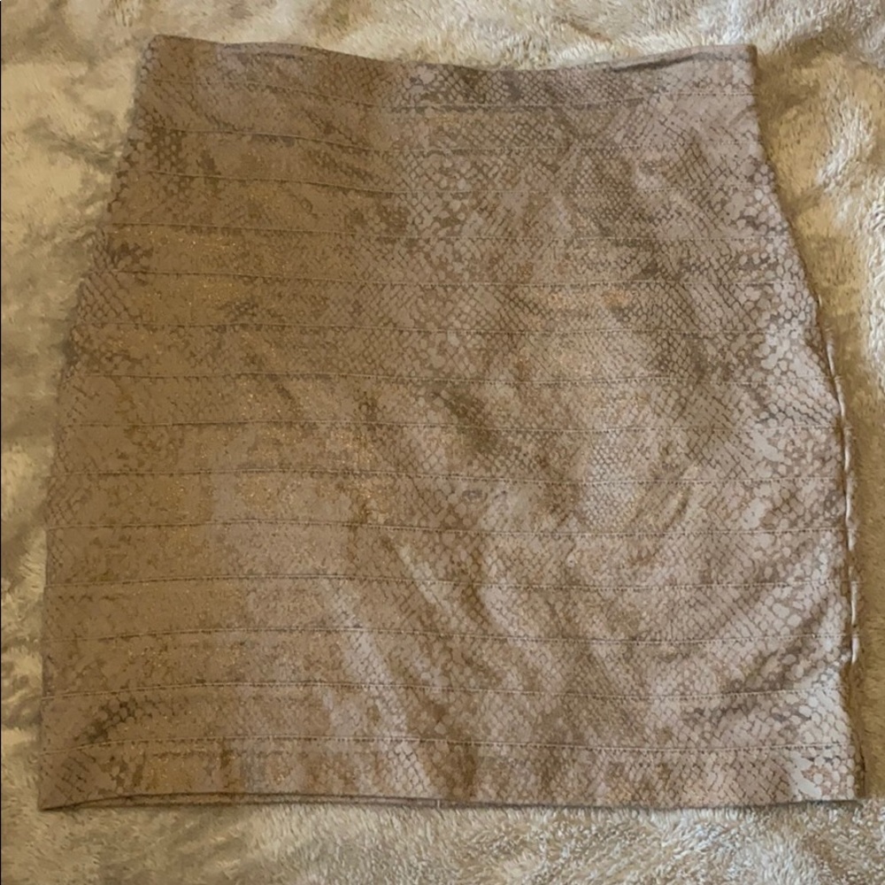 Express Fitted Snake Print Skirt
